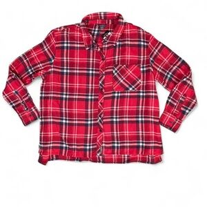 Eddie Bauer Red and Blue Plaid Shirt